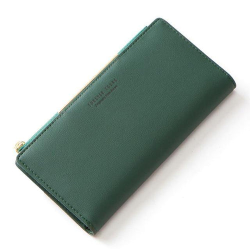 Planet Gates Green Women Wallet Zipper Coin & Cell Phone Pocket Female Wallet Card Holder Ladies Red Clutch Purse High Quality