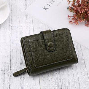 Planet Gates green Women Wallets New Luxury Brand Red Black Small Mini Coin Purse Hasp Card Holder Lady Wallet Zipper Female Leather Buckle