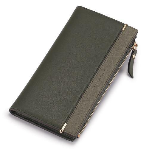 Planet Gates Green Women Wallets Wallet Female New Arrival Zipper Women Wallets Brand Design High Quality Pu leather Clutch Classic Design