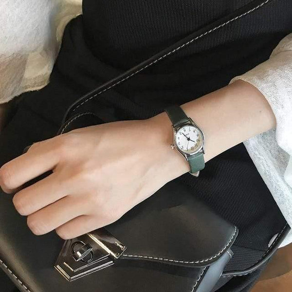 Planet Gates Green Women watches Korean version casual quartz woman clock BGG brand ladies retro wrist watches leather band