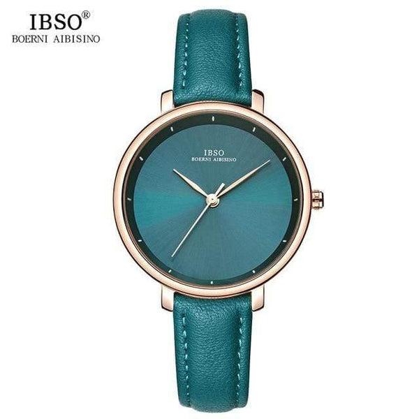 Planet Gates Green Women Watches Red Genuine Leather Strap Ladies Quartz Watch Women Waterproof Montre Femme