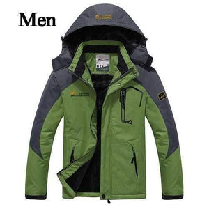 Planet Gates green / XL Men's Winter Jacket Men Waterproof Windproof Parka Male Snow Defence Thick Coats Mens