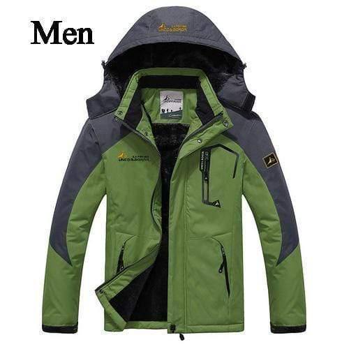 Planet Gates green / XL Men's Winter Jacket Men Waterproof Windproof Parka Male Snow Defence Thick Coats Mens
