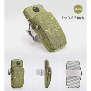 Planet Gates Green- XLarge IPhone X 8 7 Plus Case Arm Cell Phone Holder For Phone On Hand Tiske Sports Phone Pouch Universal for 3.5-6.7 Inches