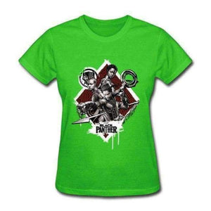 Planet Gates Green / XS Black Panther T Shirts Na Ji Ya VS Okoye Funny Tshirt Group Team T-Shirt Summer Women Tops & Tees Fashion Clothing