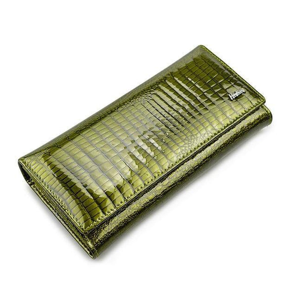 Planet Gates green2 Women Wallets and Purses Luxury Brand Alligator Long Genuine Leather Ladies Clutch Coin Purse Female Crocodile Cow Wallet