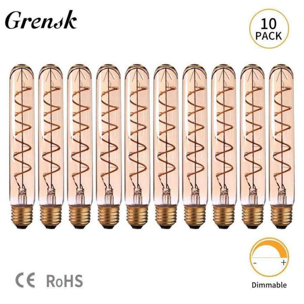 Planet Gates Grensk Bombillas Led E27 110V 220V Retro Spiral Filament Led Bulb T30 T185 Lampada Led Lamp Dimmable Table Bedroom Light Bulbs