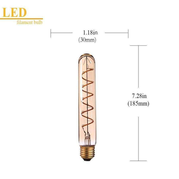 Planet Gates Grensk Bombillas Led E27 110V 220V Retro Spiral Filament Led Bulb T30 T185 Lampada Led Lamp Dimmable Table Bedroom Light Bulbs
