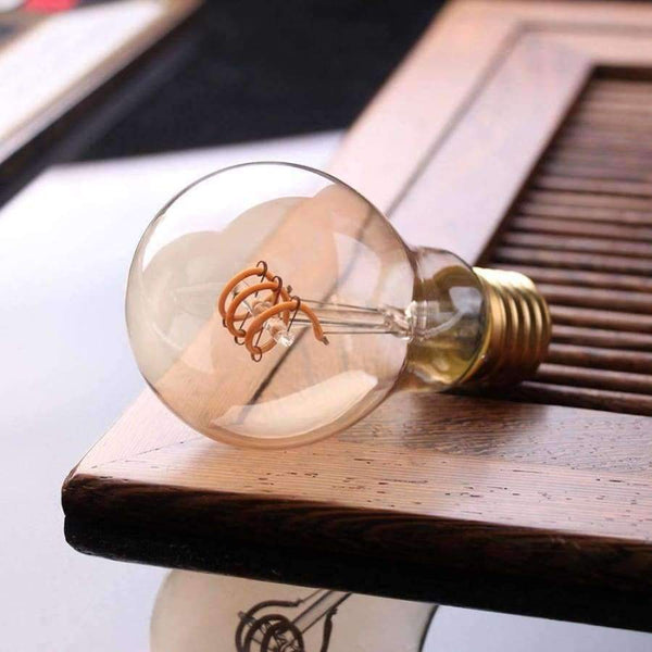 Planet Gates Grensk Vintage Filament LED žárovka E27 LED kulaté světlo stmívatelné A19 110V 220V měkká LED lampa 3W spirálová skleněná dekorační žárovka 10 ks