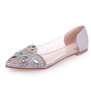 Planet Gates Grey 1 / 4 ANOVISHANA women Ballet flats shoes women Rhinstone ballerina flats women flats shoes luxury shoes Crystal wedding shoes D401