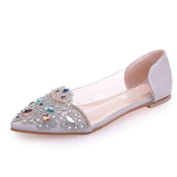 Planet Gates Grey 1 / 4 ANOVISHANA women Ballet flats shoes women Rhinstone ballerina flats women flats shoes luxury shoes Crystal wedding shoes D401