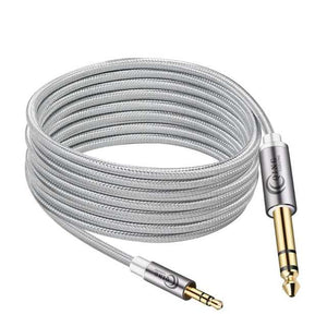 Planet Gates Grey / 1m 3.5mm to 6.35mm Jack Adapter Gold Plated Aux Cable 1m 2m 3m for Amplifier CD Player Speaker 3.5 to 6.5 Male to Male Audio Cable