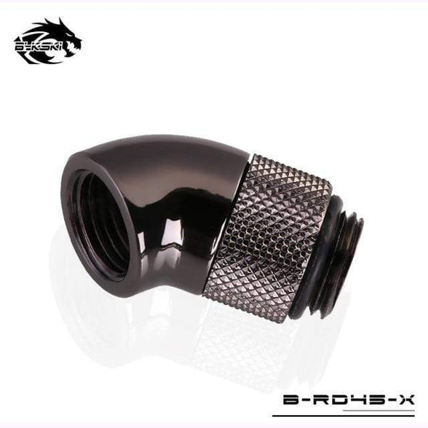Planet Gates Grey 45 Diamond B-RD90-X/B-RD45-X 45/90 Degree Female-Male Rotate Fitting Rotatable Elbow For PC Water Cooling G1/4