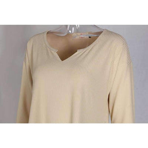 Planet Gates Grey / 4XL T-shirts Casual Knitted Sweater Pullover Long Sleeve Women Tops Sexy V Neck T-shirts Femme Tee Shirts WS3536E