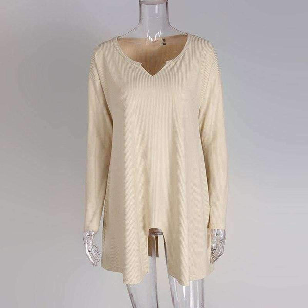 Planet Gates Grey / 4XL T-shirts Casual Knitted Sweater Pullover Long Sleeve Women Tops Sexy V Neck T-shirts Femme Tee Shirts WS3536E