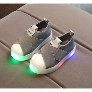 Planet Gates Grey / 6.5 Unisex girls boys shoes LED lighted high quality children sneakers shinning breathable baby kids shoes