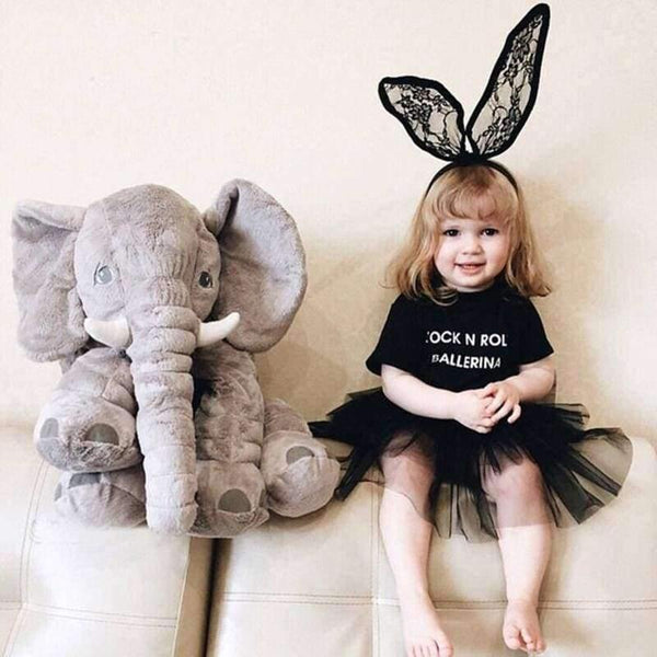 Planet Gates Grey 65cm Plush Elephant Toy Baby Sleeping Back Cushion Soft Stuffed Pillow Elephant Doll Newborn Playmate Doll Kids Birthday Gift