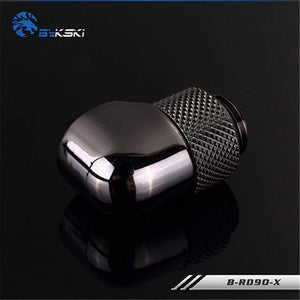 Planet Gates Grey 90 Diamond B-RD90-X/B-RD45-X 45/90 Degree Female-Male Rotate Fitting Rotatable Elbow For PC Water Cooling G1/4