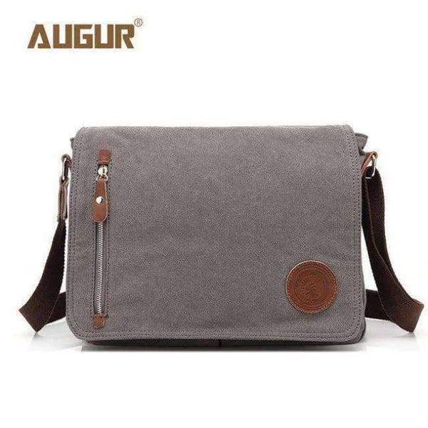 Planet Gates grey Augur 2018 Canvas Leather Crossbody Bag Men Military Army Vintage Messenger Bags Shoulder Bag Casual Travel school Bags