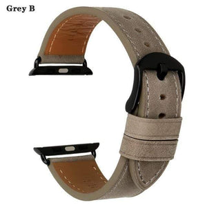 Planet Gates Grey B / For Apple Watch 38mm Leather Watch Strap Replacement For Apple Watch Band 44mm 40mm 42mm 38mm Series 4 3 2 1 iWatch Watchband