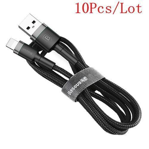 Planet Gates Red / 0.5m Baseus 10Pcs/Lot USB Cable for iPhone Cable X 8 7 6 6s 5 5s Fast Charging Cable Mobile Phone Charger Cord Adapter USB Data Cable