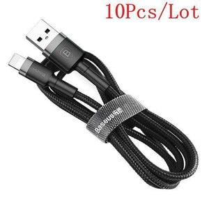 Planet Gates Grey Black / 0.5m Baseus 10Pcs/Lot USB Cable for iPhone Cable X 8 7 6 6s 5 5s Fast Charging Cable Mobile Phone Charger Cord Adapter USB Data Cable