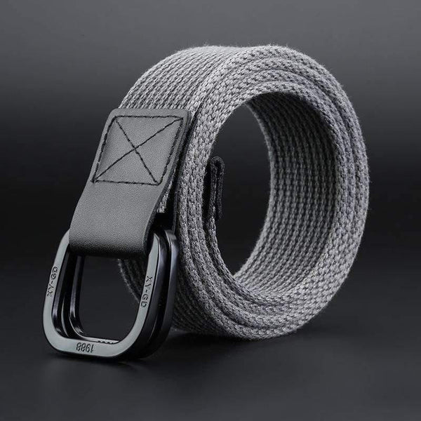 Canvas Belt Men Designer Belt Trap Double-ring Buckle Male Casual Solid Knitted Jean Belts Dropshiping