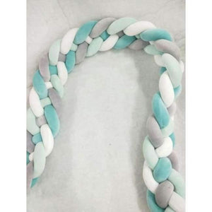 Planet Gates Grey blue 4 colors 4 Braids 2 Meter Knot Soft Baby Bed Bumper Crib Sides Newborn Crib Pad Protection Cot Bumpers Bedding for Infant