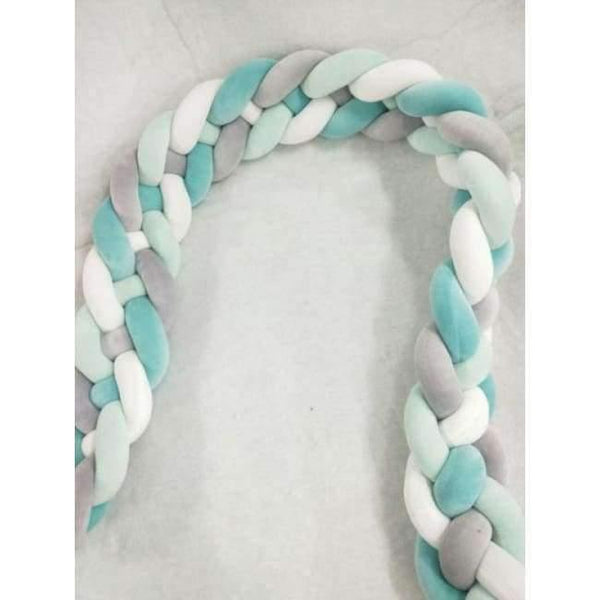 Planet Gates Grey blue 4 colors 4 Braids 2 Meter Knot Soft Baby Bed Bumper Crib Sides Newborn Crib Pad Protection Cot Bumpers Bedding for Infant