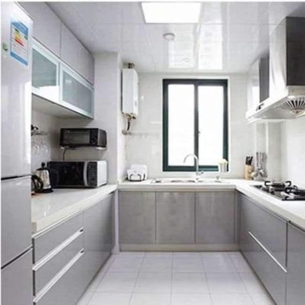 Planet Gates grey / China / 60cmX10m Wallpapers  Vinyl Stickers Self Adhesive In Rolls 3M/5M/10M Modern Multi-Color Kitchen Cabinet PVC For Kitchen Renovate