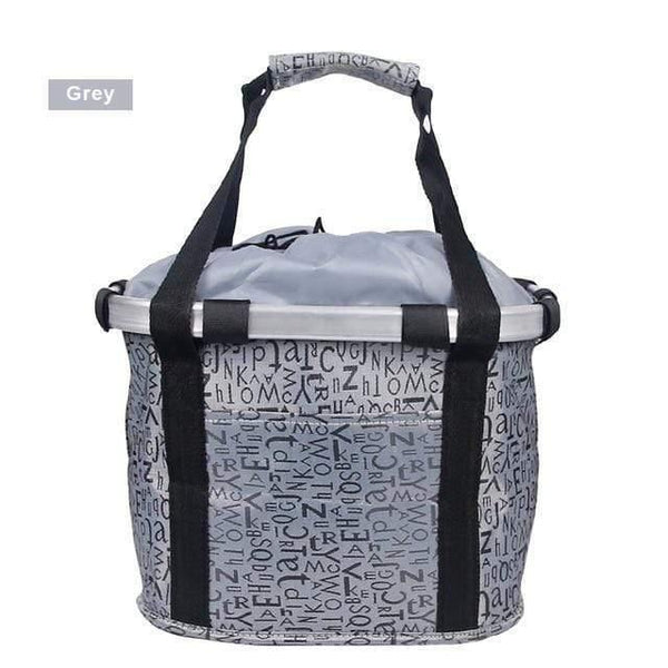 Planet Gates Grey / China Bicycle Basket Handlebar Pannier Cycling Carryings Holder Bike Riding Pouch Cycle Biking Front Baggage Bag 3.0KG Load