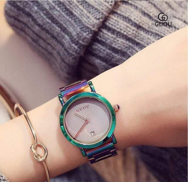 Planet Gates Grey / China Women's Watches Colorful Montre Femme  Ladies Watch Bracelet Watches For Women Clock Women Calendar reloj mujer saat