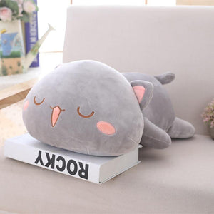 35-65 Kawaii Lying Cat Plush Toys Stuffed Cute Cat Doll Lovely Animal Pillow Soft Cartoon Toys For Children Girls Christmas Gift