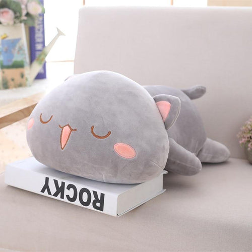 35-65 Kawaii Lying Cat Plush Toys Stuffed Cute Cat Doll Lovely Animal Pillow Soft Cartoon Toys For Children Girls Christmas Gift