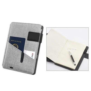 Planet Gates grey color 1 Multi Functional Notebook with 5000 mAh Power Bank Supplies Business Gift Office Supply Writing Pad A5