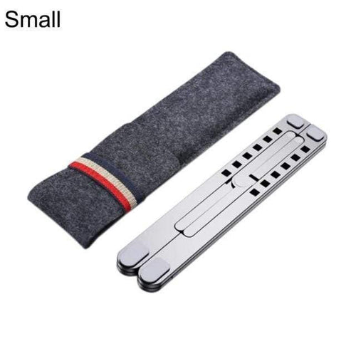 Planet Gates Grey Cooling Rack Folding Adjustable Angle Aluminum Alloy Desktop Portable Holder Office Universal Non Slip Laptop Stand