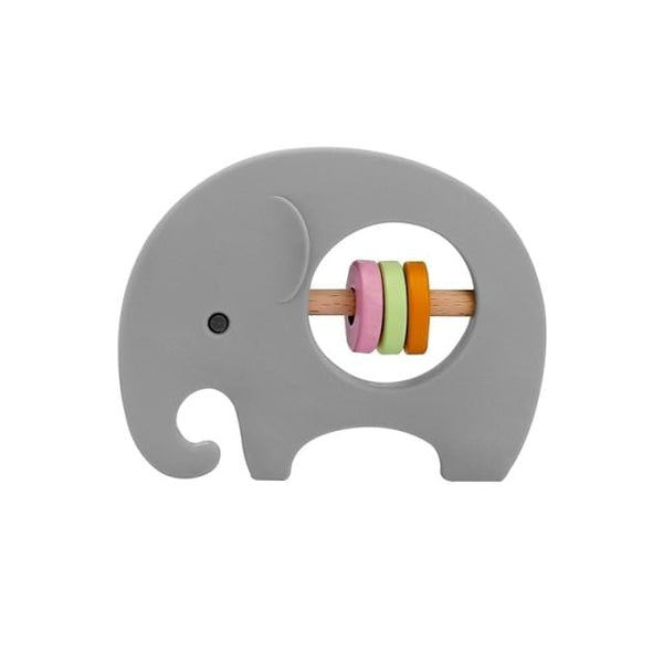 Planet Gates Grey elephant 1PCS Baby Silicone Rattle Koala Toys Baby Teether Play Gym Montessori Food Grade Stroller Bed Bell Pacifier Educational Baby Ite
