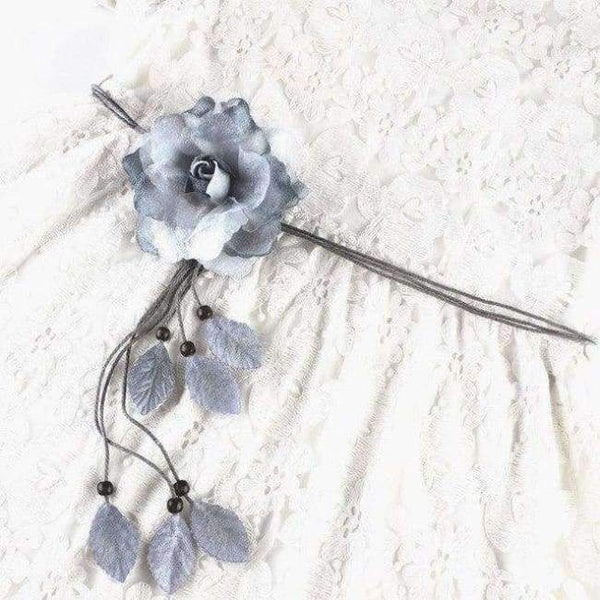 Planet Gates grey fashion flower string tassel women waist belts for dresses knot female ladies ceinture femme