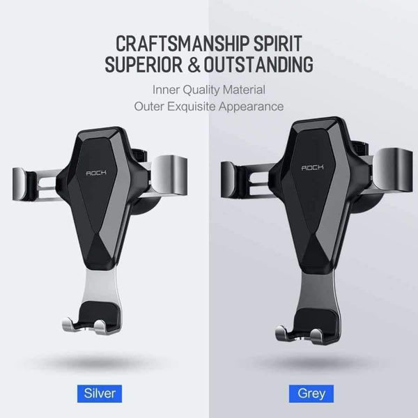 Planet Gates Grey Gravity Car Phone Holder For iPhone X XS MAX 8 7 6 Plus Samsung Xiaomi Mobile Phone Holder GPS Air Vent In Car Mount Stand