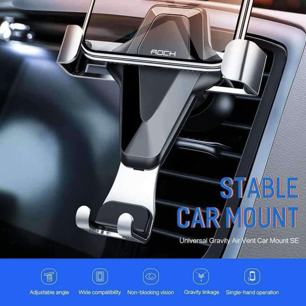 Planet Gates Grey Gravity Car Phone Holder For iPhone X XS MAX 8 7 6 Plus Samsung Xiaomi Mobile Phone Holder GPS Air Vent In Car Mount Stand