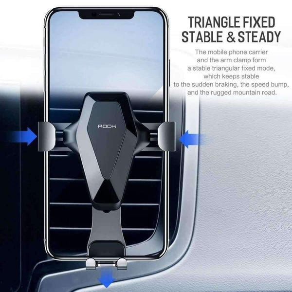 Planet Gates Grey Gravity Car Phone Holder For iPhone X XS MAX 8 7 6 Plus Samsung Xiaomi Mobile Phone Holder GPS Air Vent In Car Mount Stand