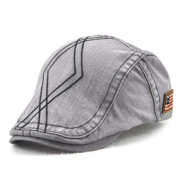 Planet Gates grey Jamont Mens Cotton Newsboy Hat Vinage Beret Cap Duckbill Visor Boina Flat Cabbie Caps Adjustable Peaked Hats With USA Flag Label