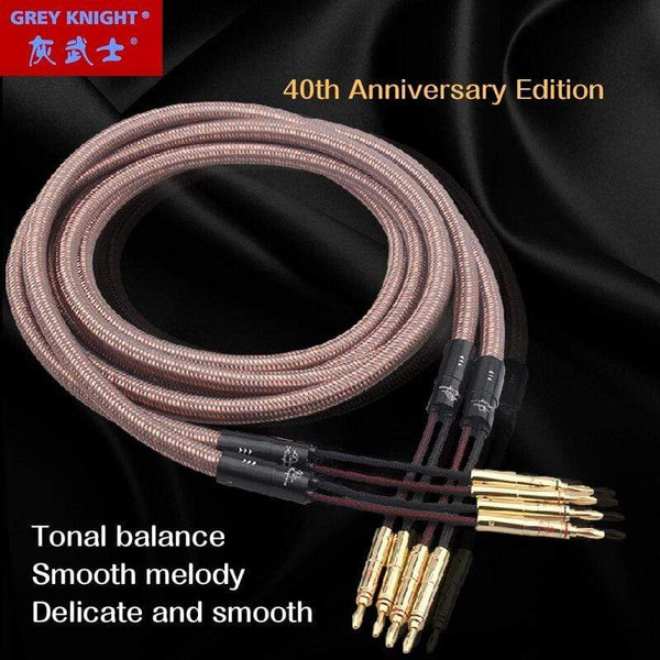 Planet Gates Grey Knight 40th Anniversary Edition HiFi Golden Voice Pure Copper Speaker Cable Main Audio Center Cable High Current