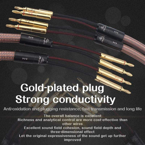 Planet Gates Grey Knight 40th Anniversary Edition HiFi Golden Voice Pure Copper Speaker Cable Main Audio Center Cable High Current