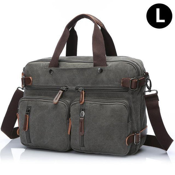 Planet Gates Grey-L Briefcase man Bag Business Shoulder Messenger Bag Men's vintage Casual Laptop Handbag male Messenger Crossbody Bags back