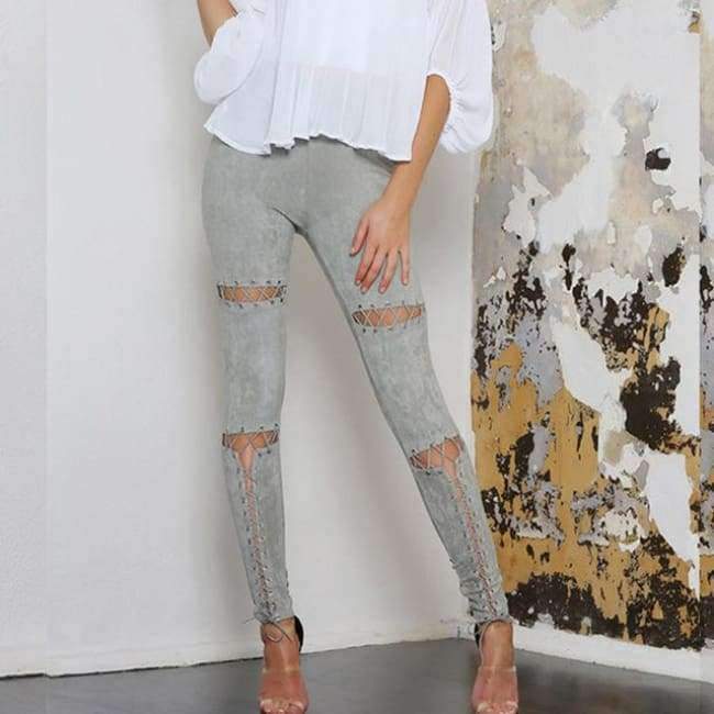 Planet Gates Army Green / L Suede Leather Pants 2018 New Autumn High Waist Lace Up Stretch Skinny Bodycon Pencil Leggings Pants Bandage Pants Women