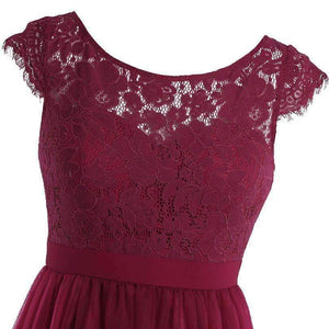 Planet Gates Grey Lace Long Bridesmaid Dresses 2017 Chiffon Dusty Rose Wine Red Pearl Pink Floor Length Wedding Party Summer Dresses