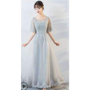 Planet Gates grey long / 6 New Black Cocktail Dresses Above Knee Lace Butterfly Half Sleeve Elegant cocktail Party Gown Vestidos De Novia