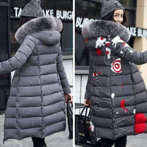 Planet Gates Grey / M Woman Winter Jacket Women's Coat Plus Size 3XL Padded long Parka Outwear for women Jaquata Feminina Inverno