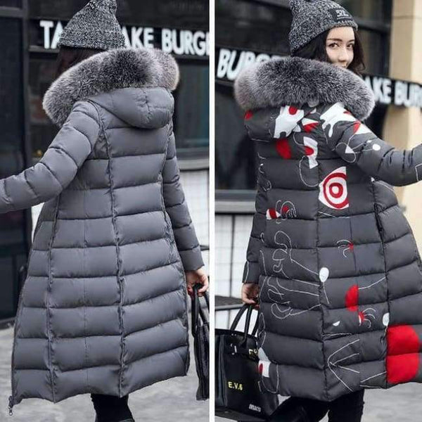 Planet Gates Grey / M Woman Winter Jacket Women's Coat Plus Size 3XL Padded long Parka Outwear for women Jaquata Feminina Inverno